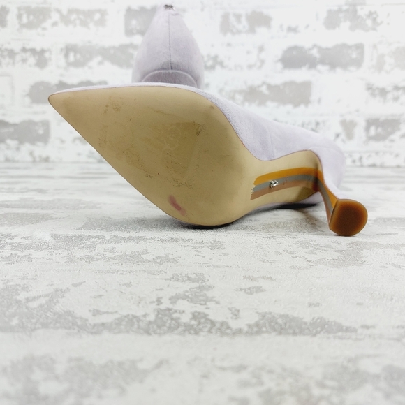 New Sam Edelman Antonia Light Violet Suede Pointed Toe Spool Heel Pumps W534 - Picture 8 of 14